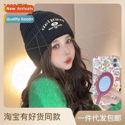 American retro hat knitted hat mens big head circumference w