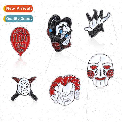 Halloween new Black Friday Jason Joker brooch cartoon chains
