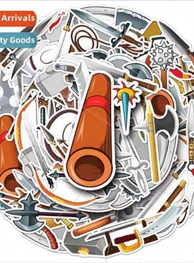 71 cartoon cold weapon stickers melee weaponry creative hand