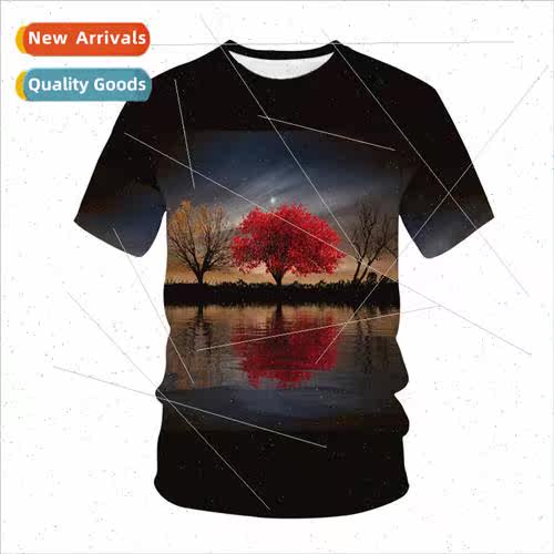Spring and summer new 3D digital personalized printing flowe