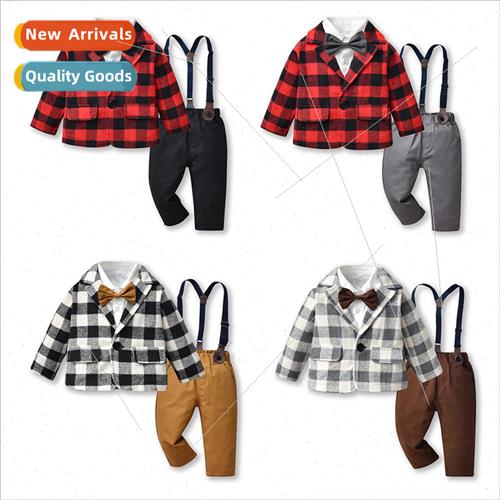 Childrens clothing new fall childrens plaid suit jacket cott