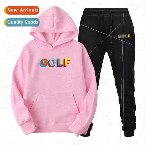 Golf printing 2021 new men and women set long-sleeved fleece