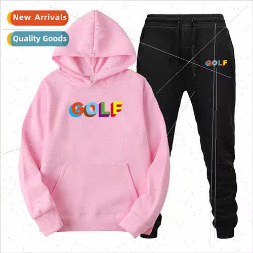 Golf printing 2021 new men and women set long-sleeved fleece