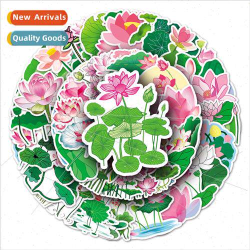 50 lotus leaves lotus cartoon plants flowers flowers luggage