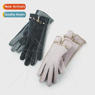 Thick paragraph padded chainmail gloves female autumn and wi