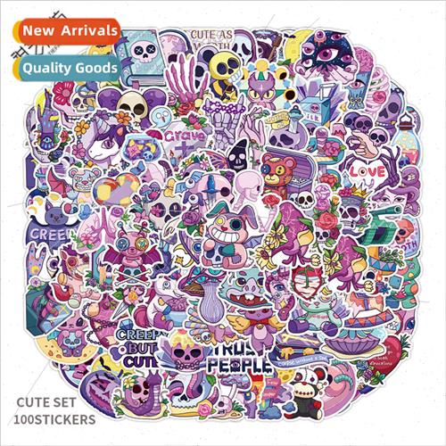 100 Purple Horror Themed Scary Character Doodle s ggage Helm