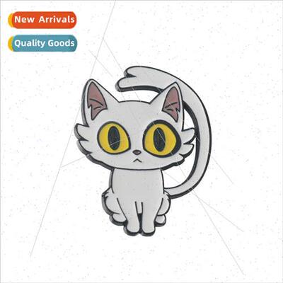 Anime  ng bud trip white cat brooch jewelry accessories cute