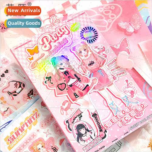 Sweet cool party house sticker book handbook material sticke