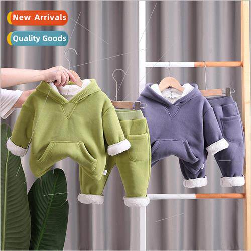 Boys and girls fall and winter thickened suit small children