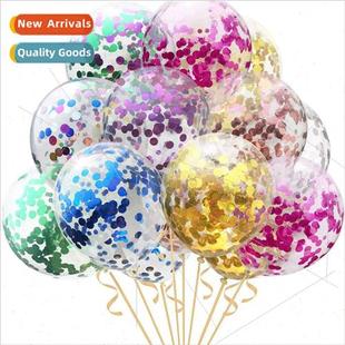 inch 2.8g transparent Sequins supplies party roun balloon