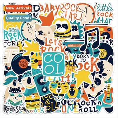 52 cartoon rock  animal graffiti stickers can be decorated l