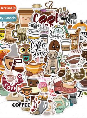 50 cartoon coffee coffee drink graffiti stickers guitar skat