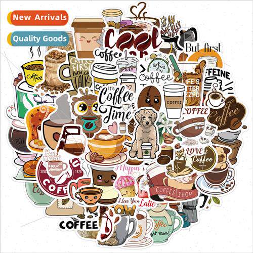 50 cartoon coffee coffee drink graffiti stickers guitar skat