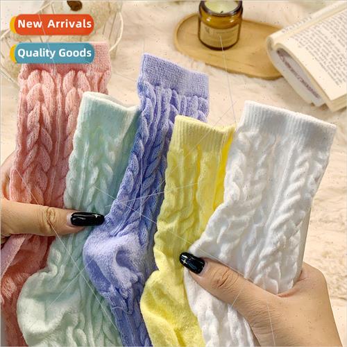 Soft anti-odor twist plush socks womens autumn and winter Ja