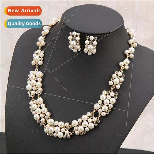 Style Network Imitation Pearl Necklace Set Bridal Jewelry Se