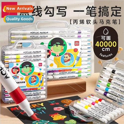soft tip acrylic markers waterproof opaque elementary school图片