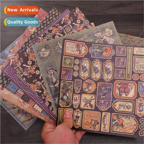 10 Alices Halloween vintage material handbook material paper
