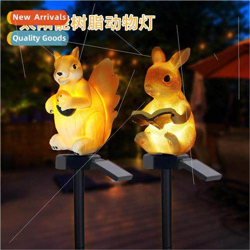 Solar Ground Lamp Rabbit Lamp Resin mulation Animal Lamp Out
