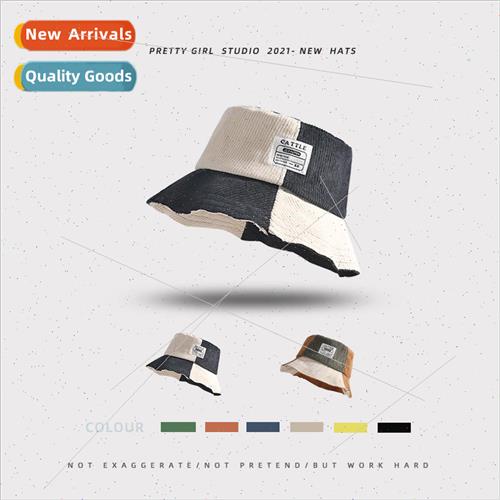 New autumn and winter hat ladies color blocking fashion fish