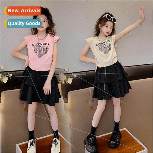 Childrens clothing 2023 new girls suit casual summer section