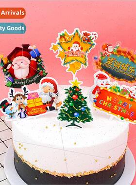 Christmas color printing acrylic cake decorating cartoon acr