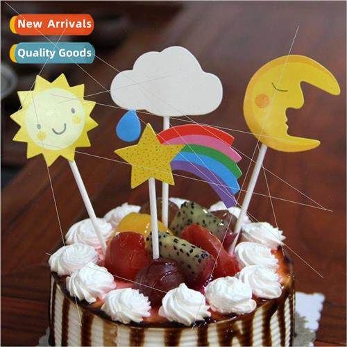Star Moon New Birthday Cake Insert Baking Decoration Insert