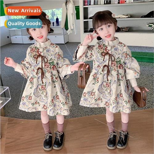 Girls oil painting wind jacket fall 2023 new childrens cloth