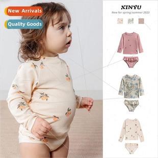 Baby Summer Swimsuit Split Children Girls Girls Long Sleeve