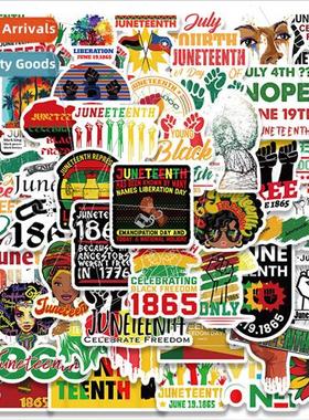 50 new black people liberation day stickers luggage water cu