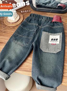 2024 spring childrens clothing boys and children vintage was