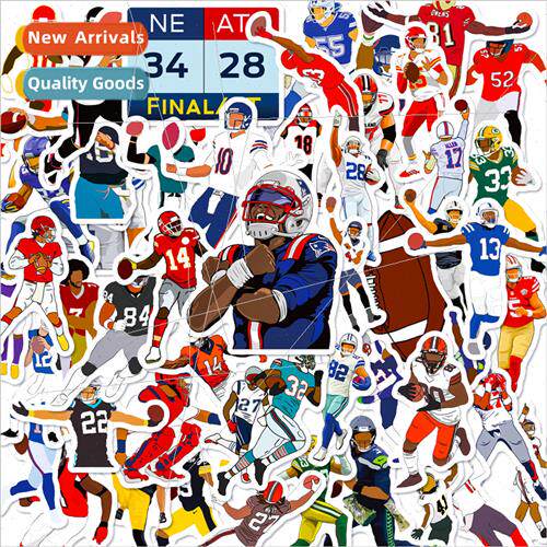 50 Rugby Stickers Outdoor Sports Balls Classic Action Sticke