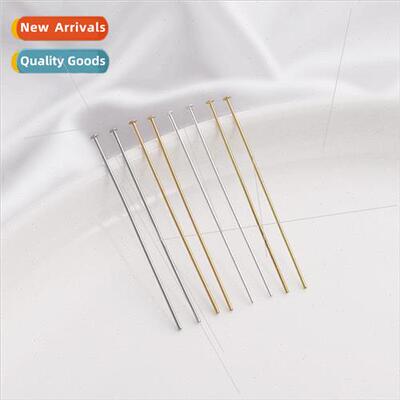 Color-retaining 14k18k gold-plated round arc surface T pin D
