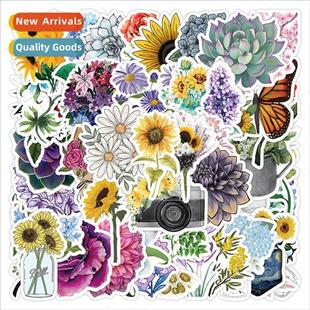 flower stickers rose bouquet sunflower decorative pcs