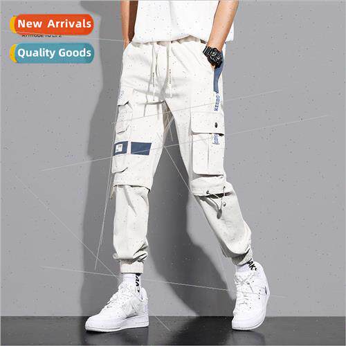fall work pants men loose Harlan casual pants ins splicing h