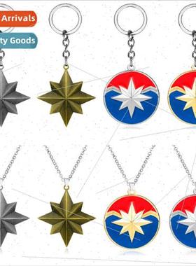 Movie Peripherals Avengers Captain Marvel Keychain Necklace