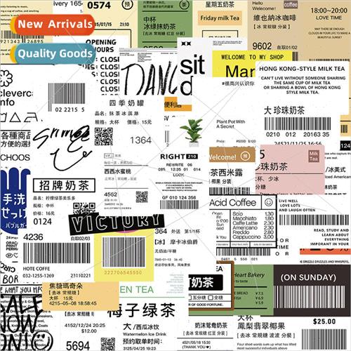 50 ins  milk tea label stickers water cup disposable milk te