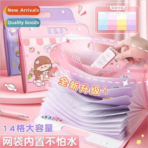 Handheld Organ Bag Folder Cute Layered Student Horizontal La