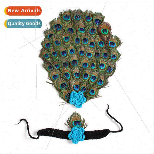 New  peacock modeling handmade wool peacock cape newborn pho