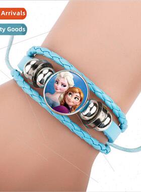 New Frozen Elsa Elsa Princess Anna beaded braided bracelet c
