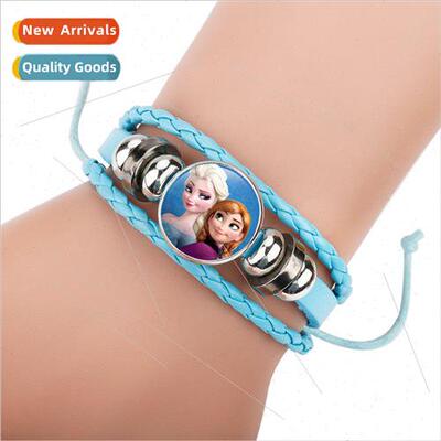 New Frozen Elsa Elsa Princess Anna beaded braided bracelet c