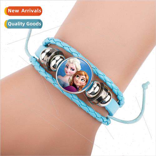 New Frozen Elsa Elsa Princess Anna beaded braided bracelet c