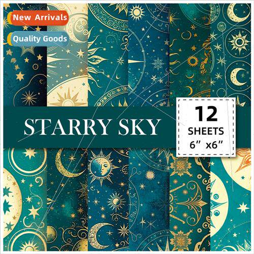 12pcs/pack tarot card starry sky background paper DIY new fa