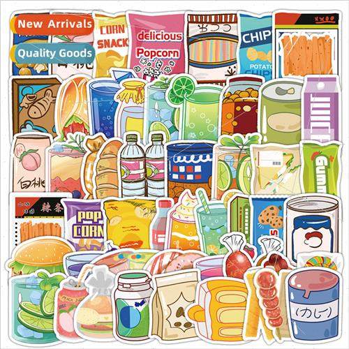 50 casual snacks graffiti stickers water cups cell phone com
