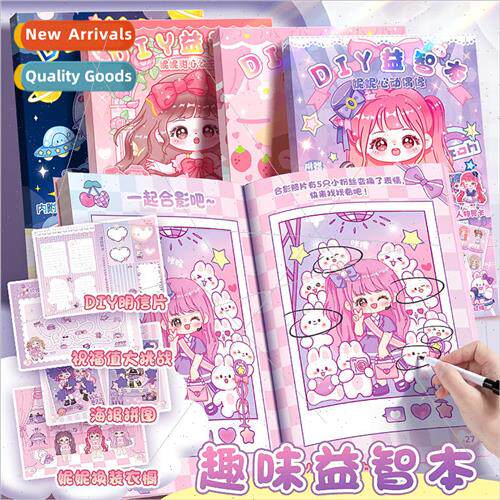 Girls scene dress up stickers children cartoon cute puzzle d