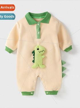 Baby clothes fall and winter padded baby boy onesie dinosaur