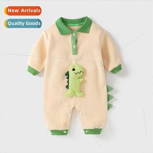 Baby clothes fall and winter padded baby boy onesie dinosaur