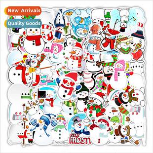 50 Christmas Snowman Doodle Stickers Car ggage Balance Car D