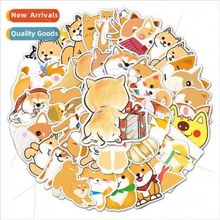 51 Cute Shiba Inu Doodle Waterproof Stickers Laptop ggage Ca