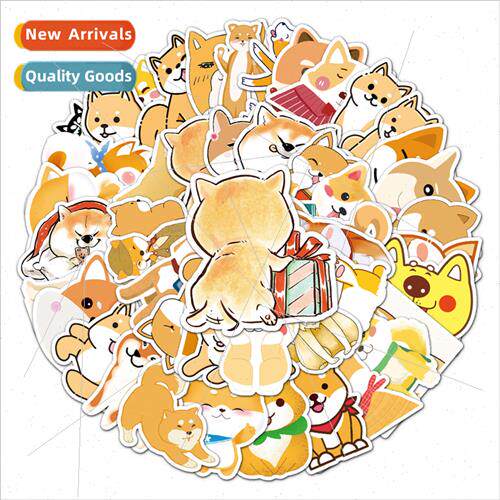 51 Cute Shiba Inu Doodle Waterproof Stickers Laptop ggage Ca