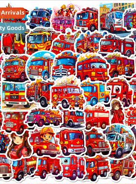 50 fire engine stickers new childrens cartoon fire engine st